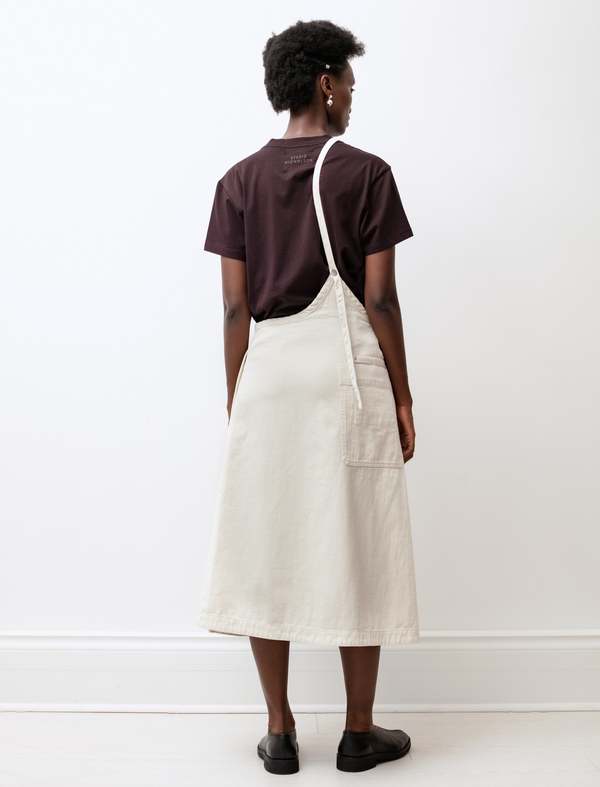 Lemaire Apron Denim Skirt - Misty Ivory | Garmentory