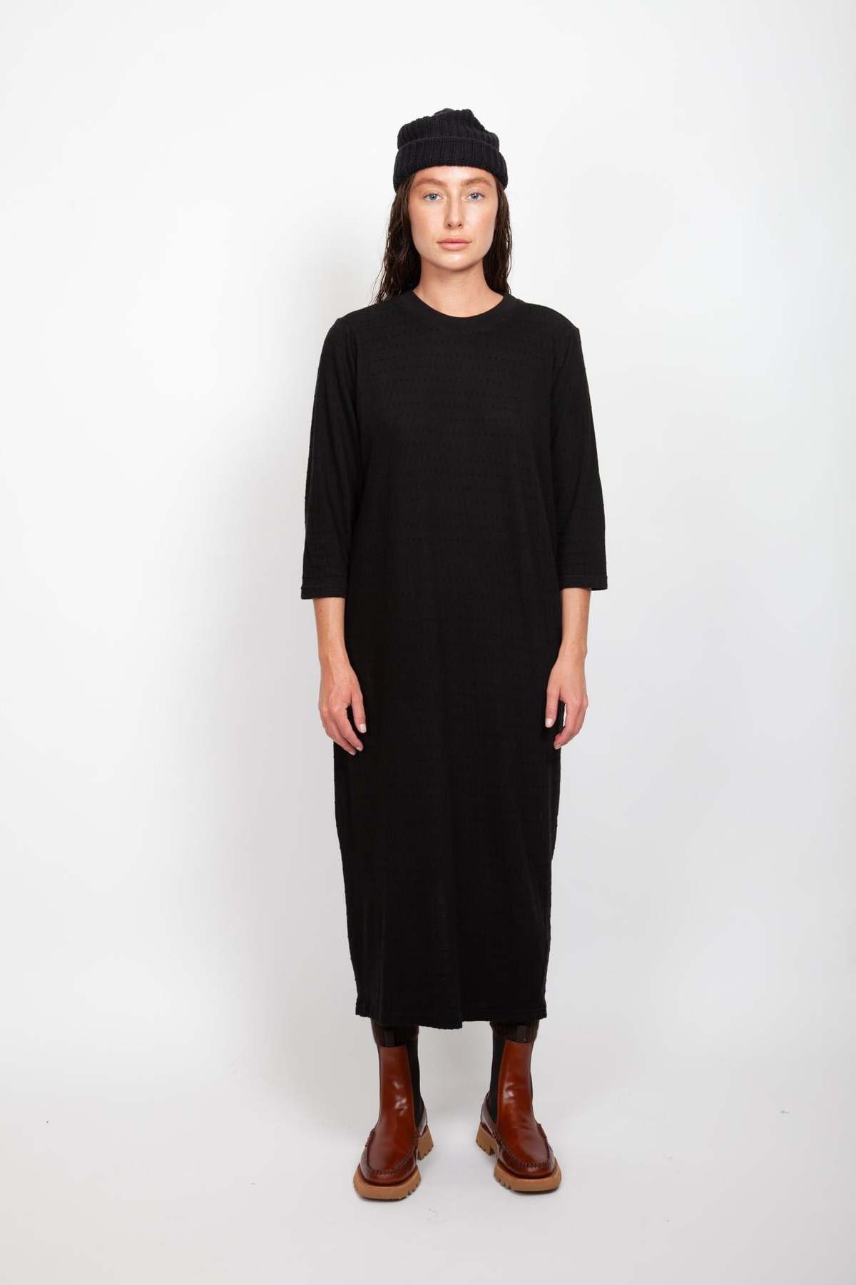 Gravel & Gold Abbey Dress - Black Swiss Dot - Image 1 of 5