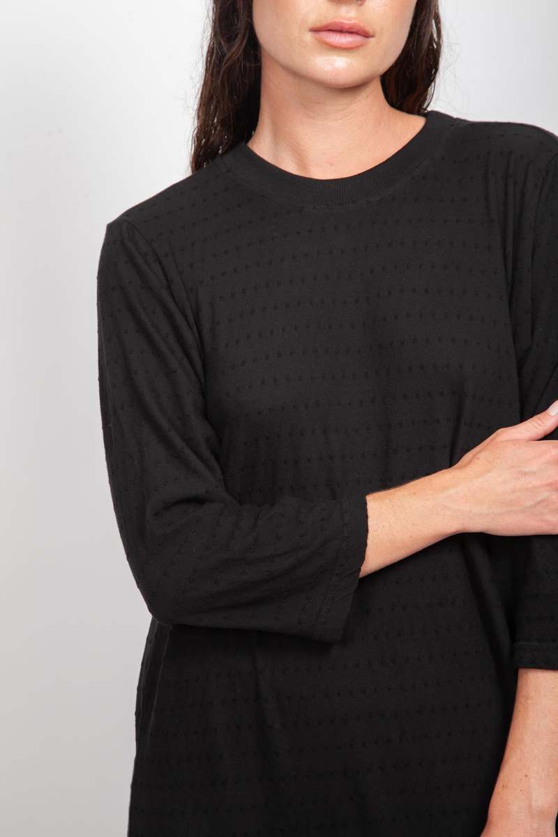 Gravel & Gold Abbey Dress - Black Swiss Dot