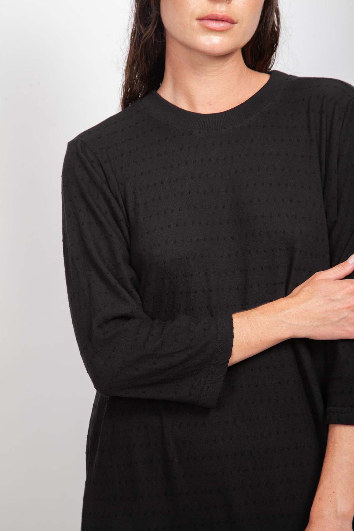 Gravel & Gold Abbey Dress - Black Swiss Dot - Image 3 of 5