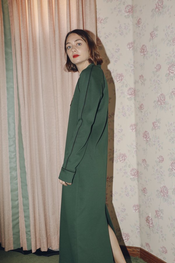 Suzanne Rae Sweatshirt Dress in Hunter Green | Garmentory