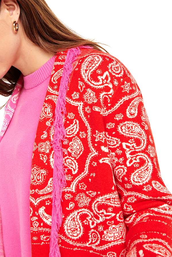 strapless open back dress Never Fully Dressed Mystical Cardigan: Red – Le Muse