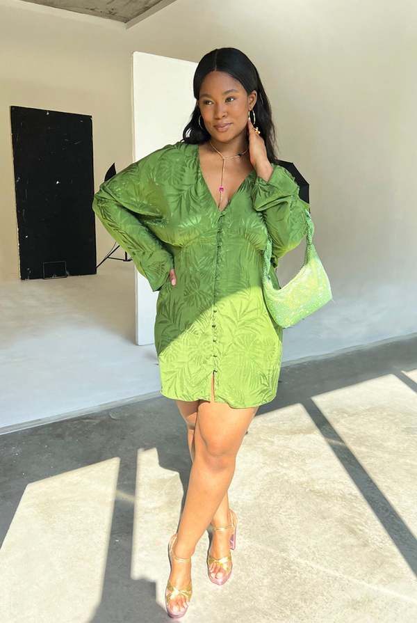 NEVER FULLY DRESSED Palm Dress - Khaki | Garmentory