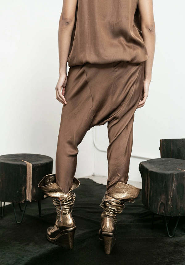 Nicholas K Jedda Leather Boots - Gold 