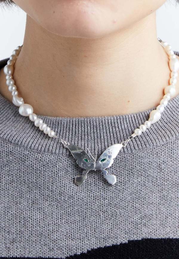 Perks and Mini U.S x P.A.M Necklace - Silver Pearl | Garmentory