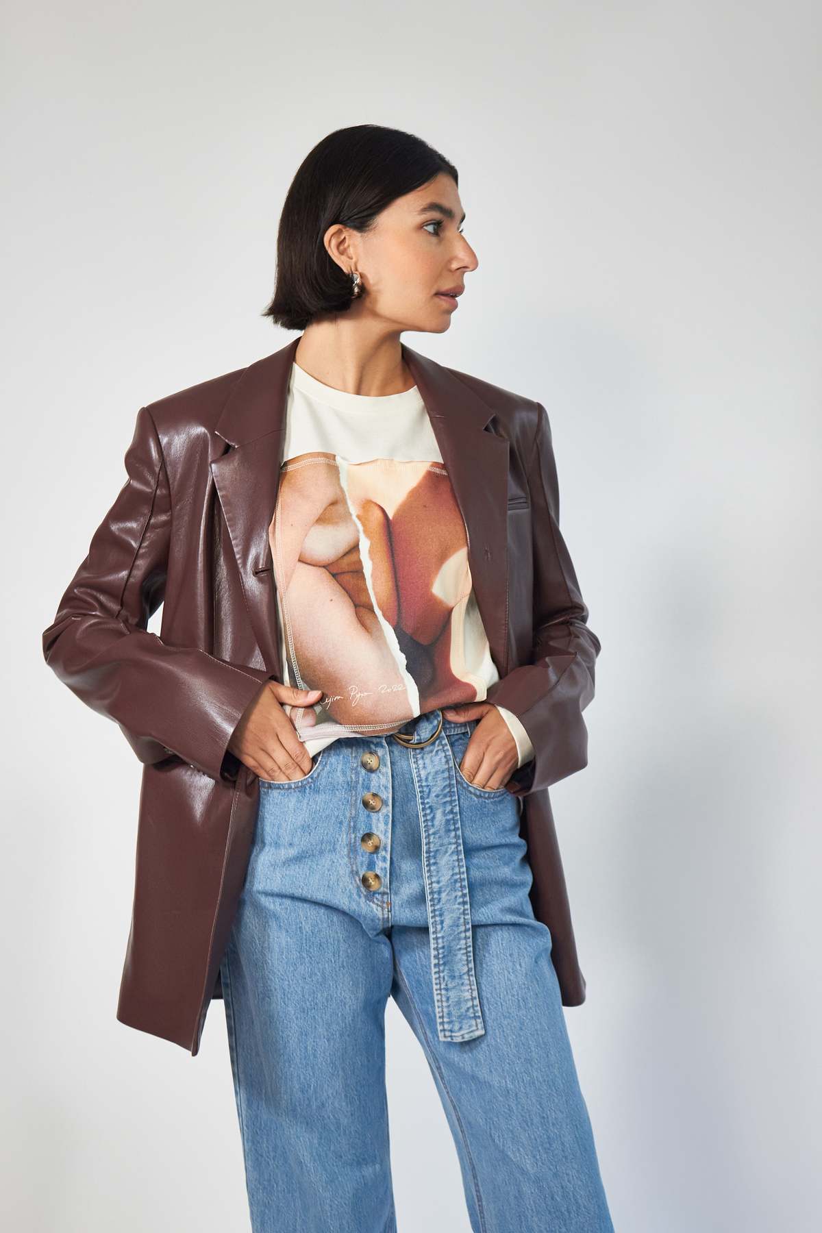 Nanushka Ariza Jacket - plum chutney - Image 2 of 5