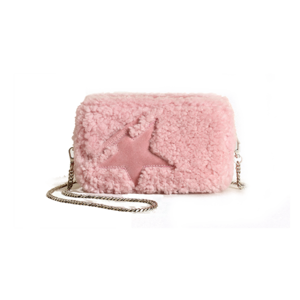 Golden Goose Merino and Suede Body Mini Star Bag Pink Garmentory
