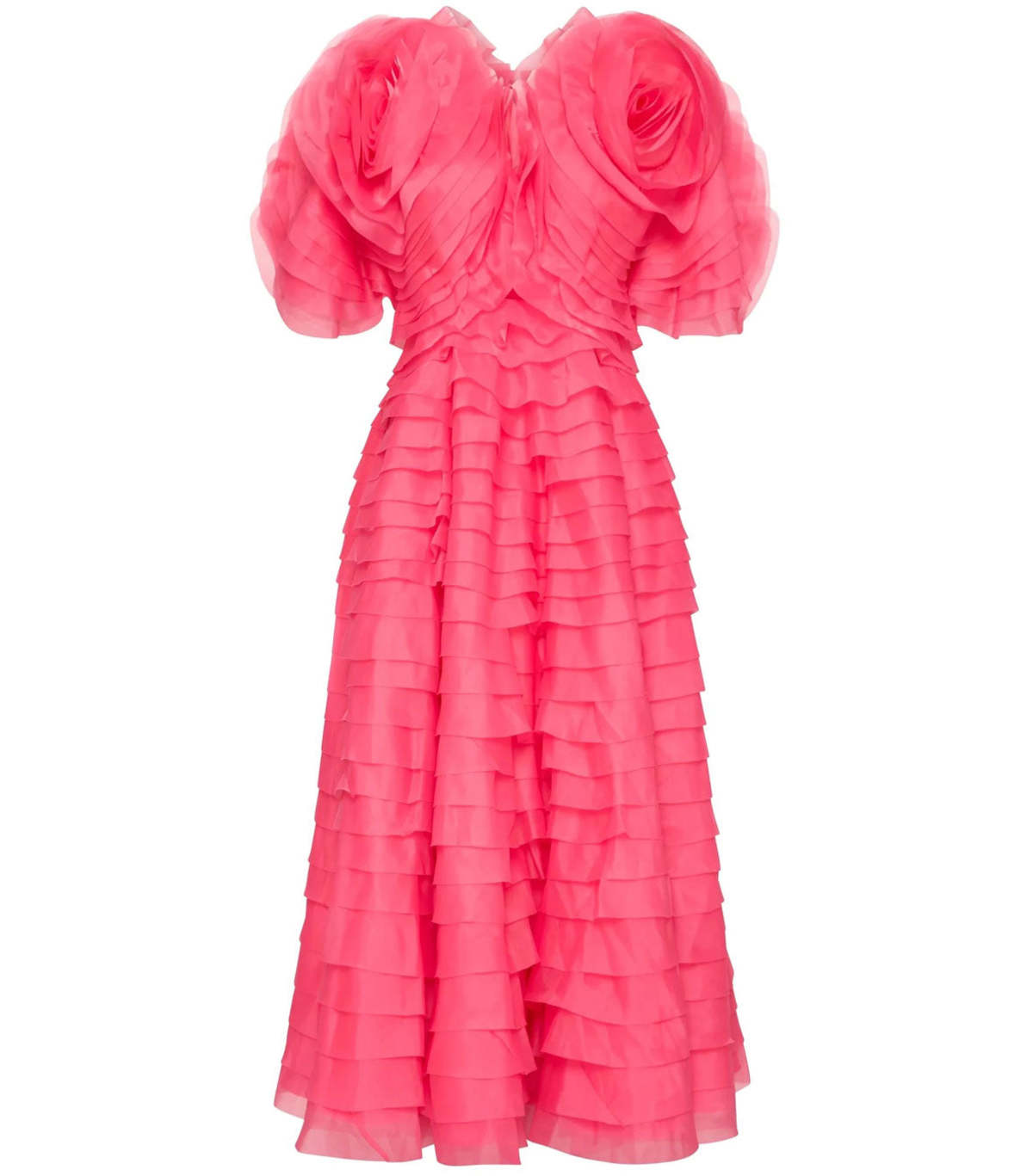 Aje Amour Ruffle Midi Dress - pink