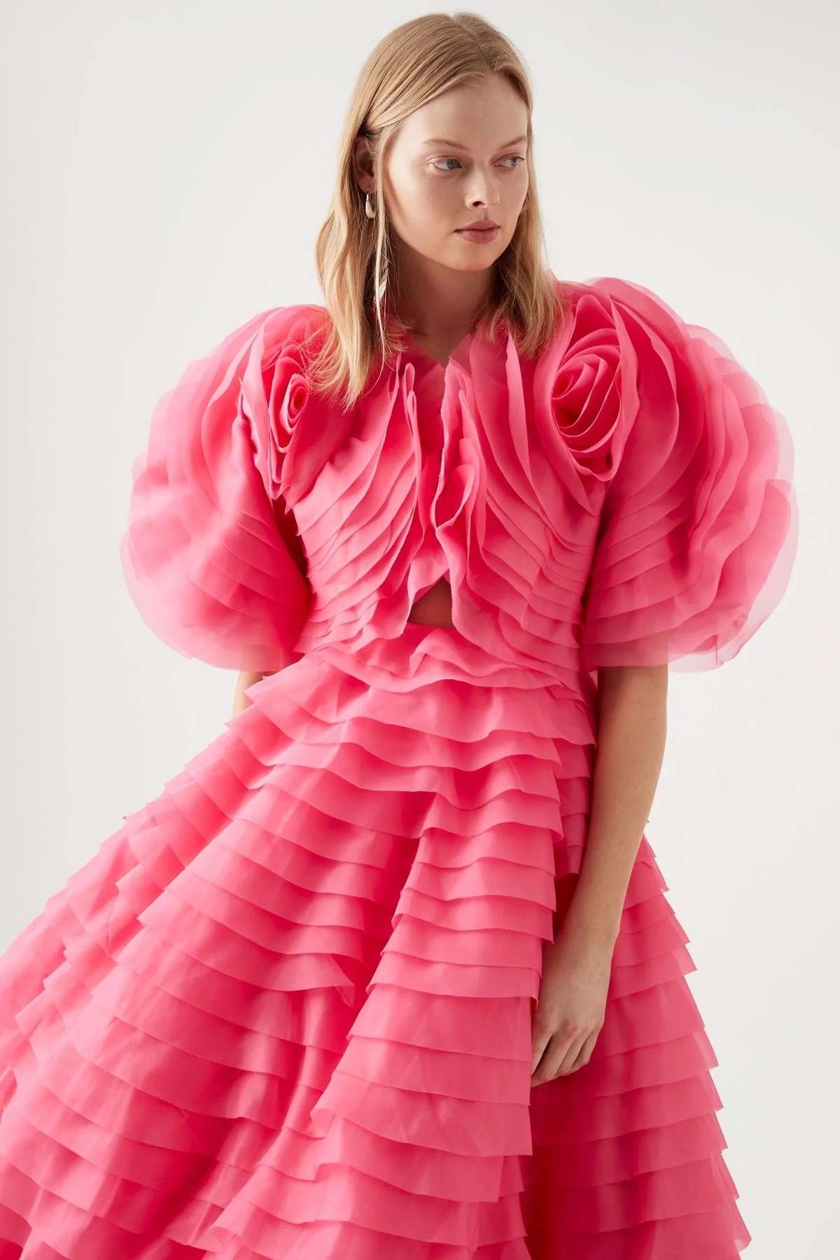 aje amour ruffle dress