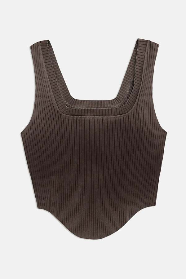 Cotton Citizen Square Neck Tank Vintage Espresso Garmentory