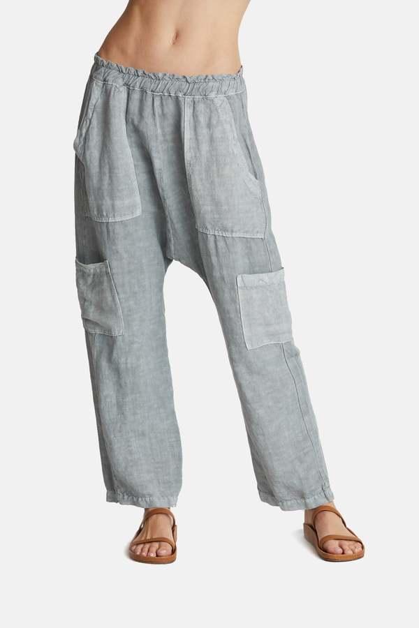Shailey Paperbag Pant Sulpher Stone
