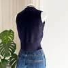 Extreme Cashmere Corset Cashmere Vest - Navy - Thumbnail 3
