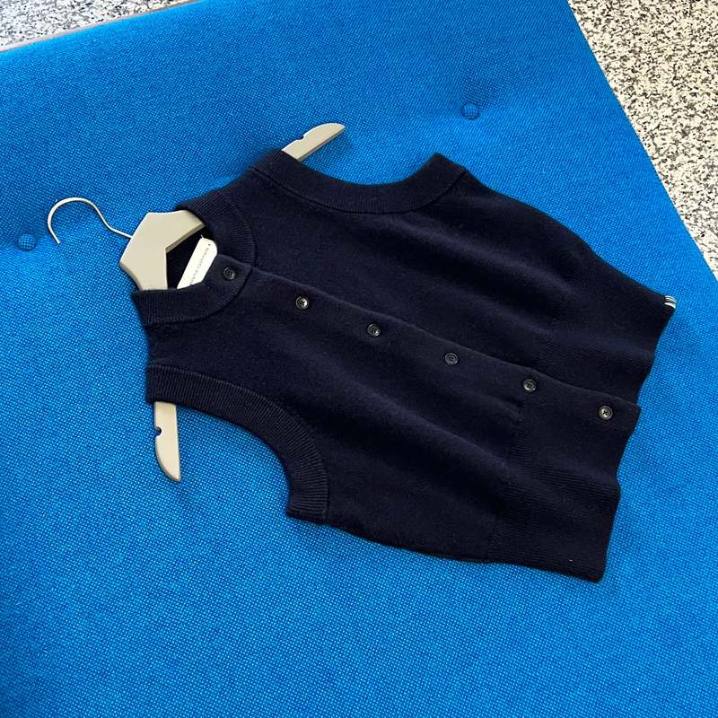 Extreme Cashmere Corset Cashmere Vest - Navy