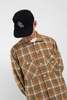 General Admission Flannel Plaid Shirt - Brown - Thumbnail 1