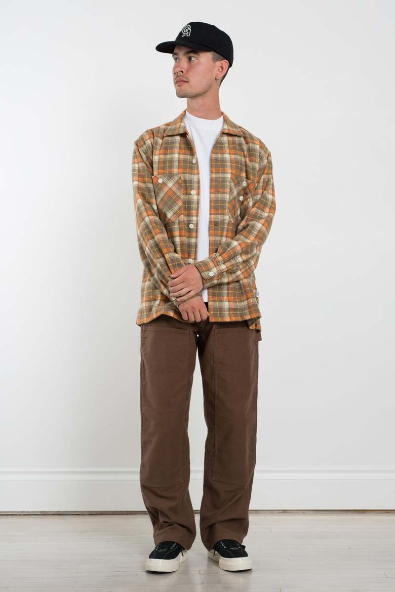 General Admission Flannel Plaid Shirt - Brown