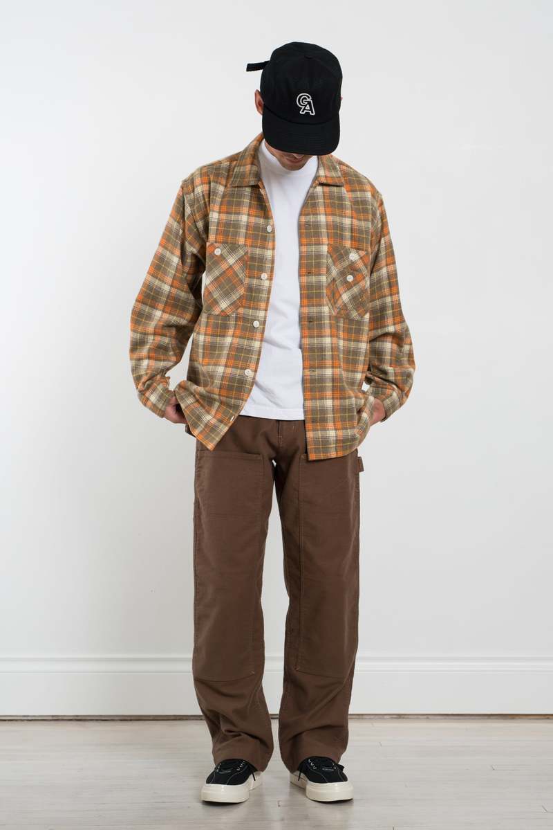 General Admission Flannel Plaid Shirt - Brown