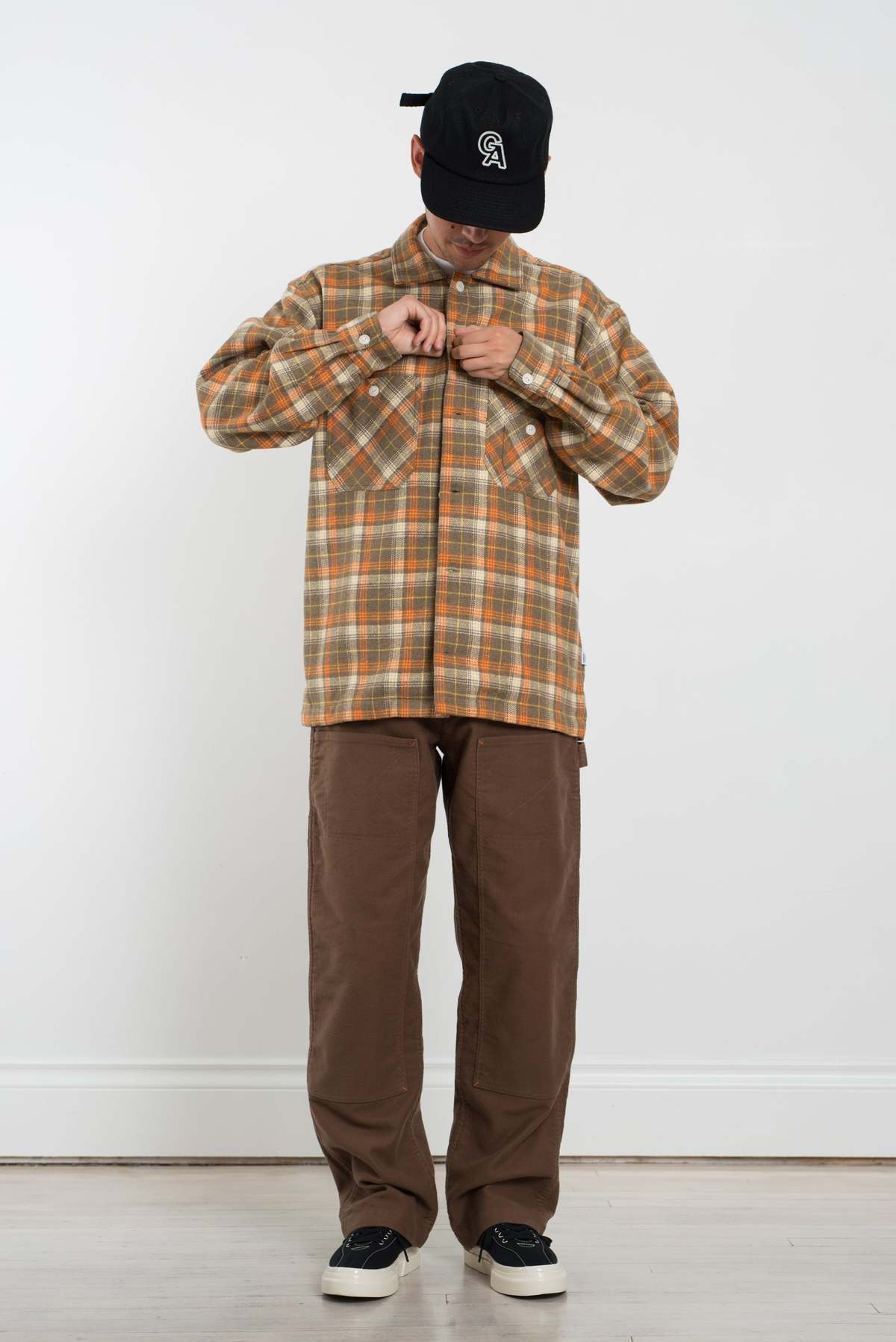 General Admission Flannel Plaid Shirt - Brown - Image 5 of 9