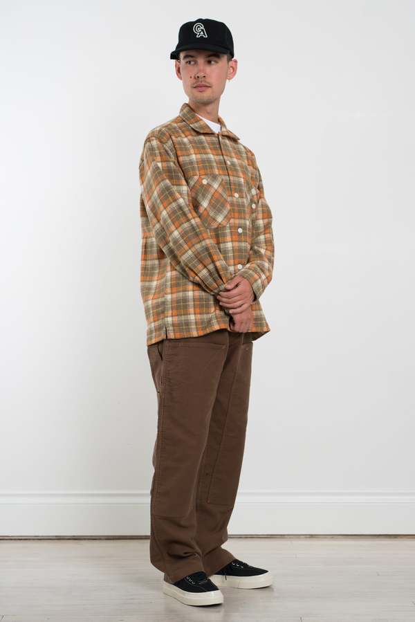 General Admission Flannel Plaid Shirt - Brown