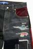 JUNYA WATANABE MAN cotton selvedge denim garment treated x multi fabrics mix Pants - Black X MIX - Thumbnail 4