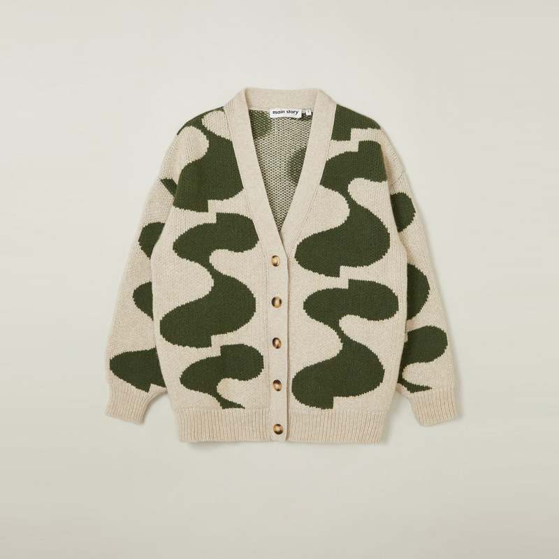 main story 6y jacquard cardigan トップス(トレーナー)