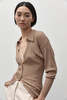 St. Agni Pleat Knit Shirt - Oak - Thumbnail 1