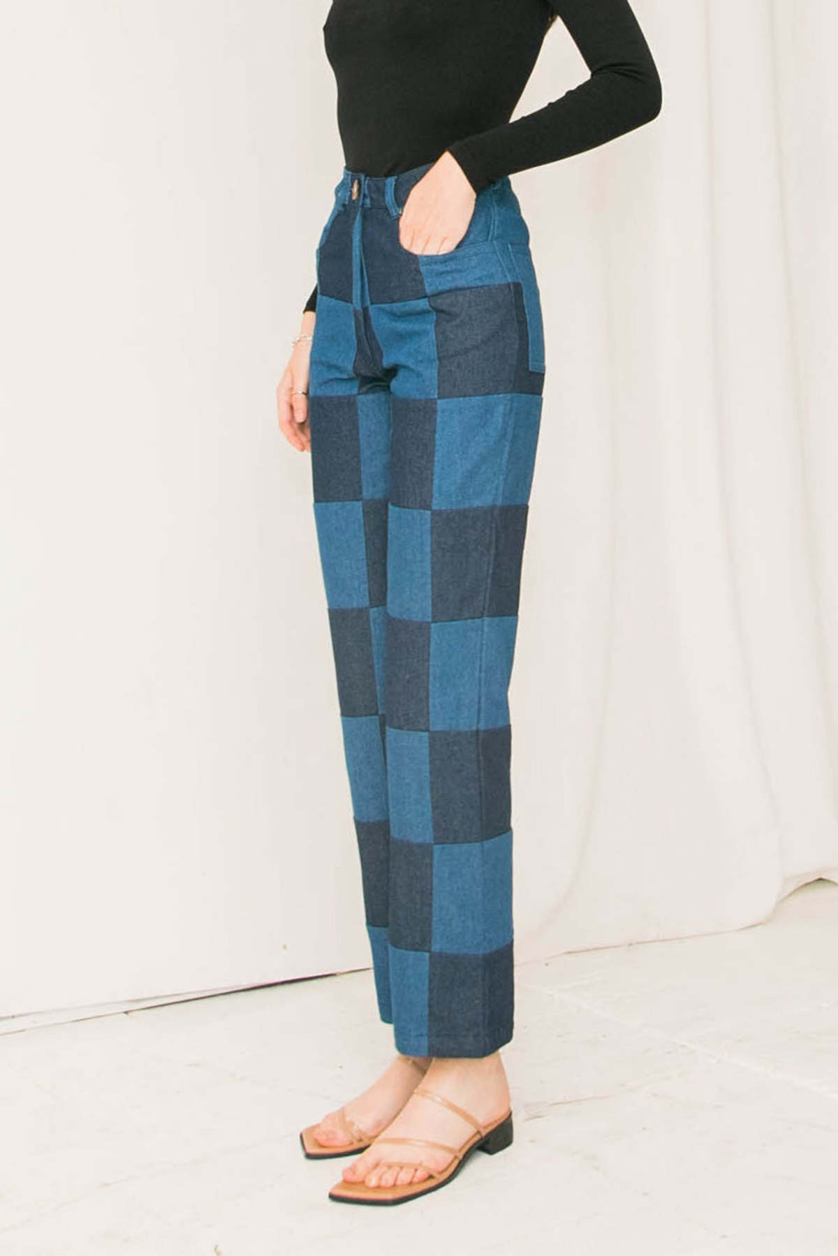 Tyler McGillivary Oscar Checker Pant - Blue | Garmentory