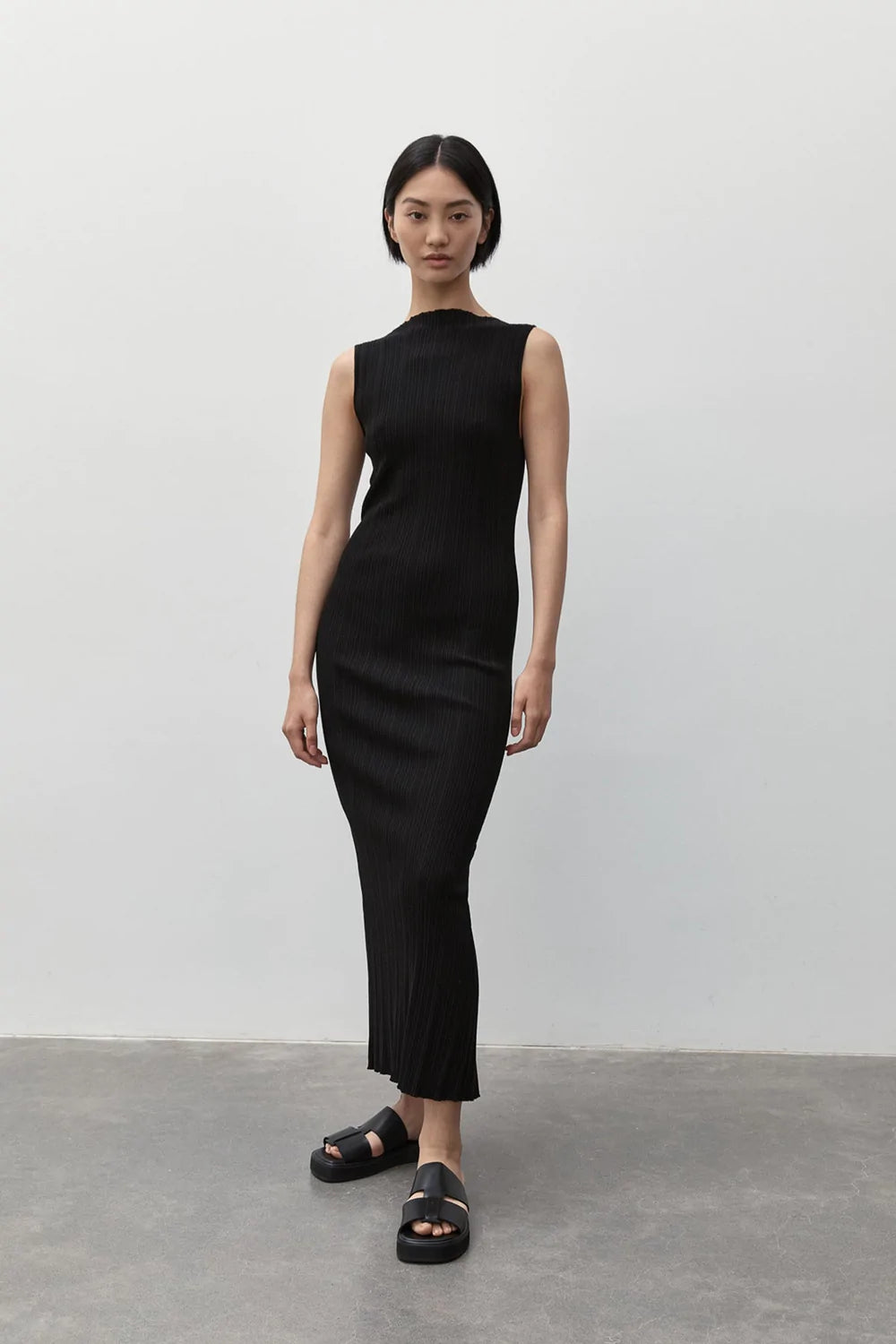 st agni vas pleat knit dress ST. AGNI VAS KNIT PLEAT DRESS