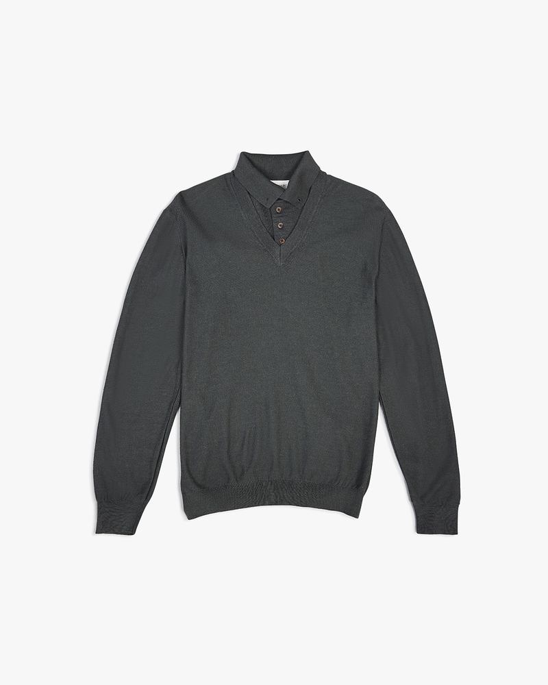 トップス lemaire \"trompe polo\" Lemaire TROMPE L'OEIL POLO SHIRT | REVERSIBLE