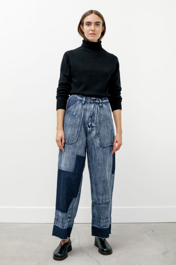 Y's by Yohji Yamamoto Patchwork Denim Jeans - Indigo