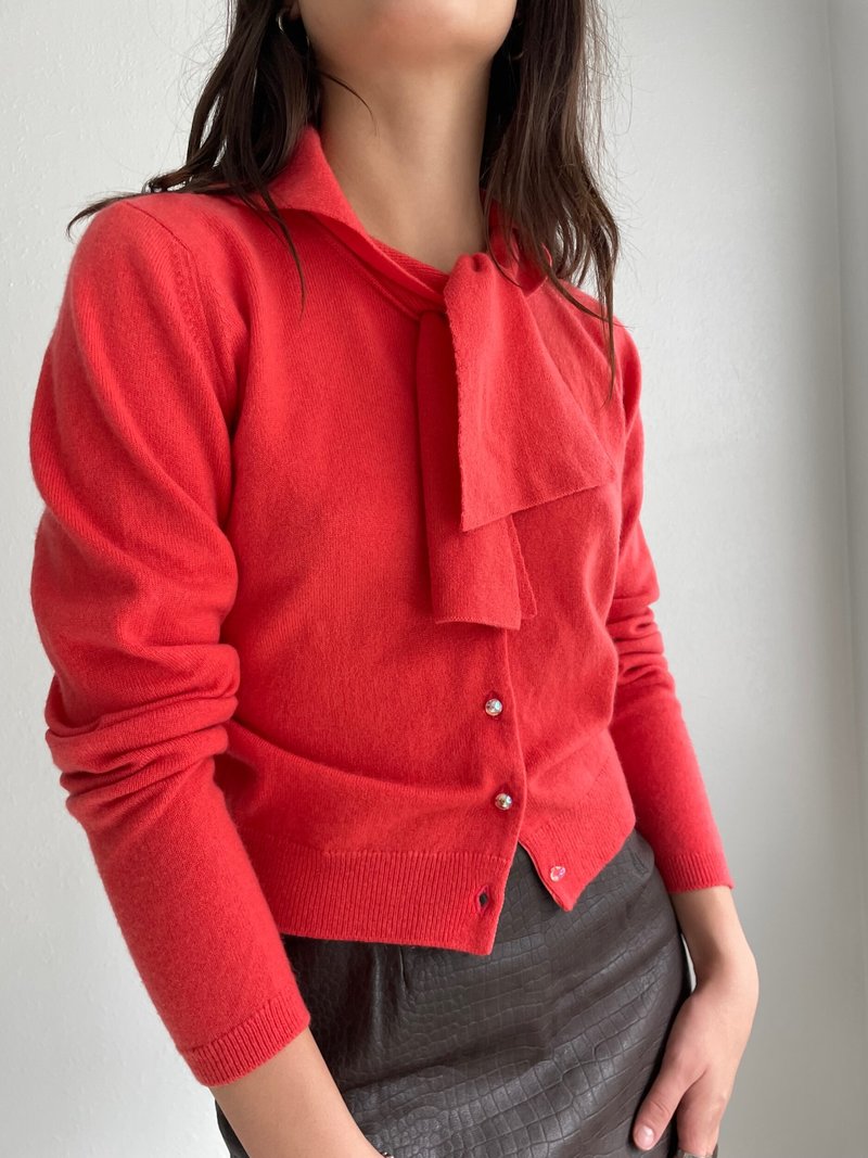 Coral cashmere cardigan best sale