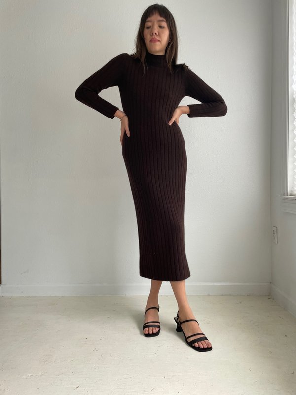 Vintage Ralph Lauren chocolate sweater dress