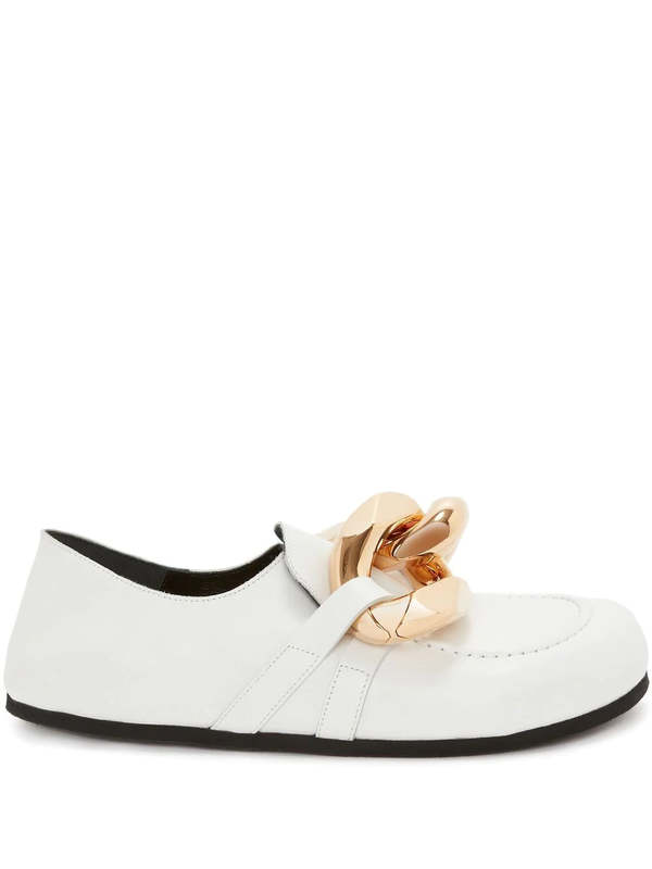 JW ANDERSON Chain-embellished Flat Loafer - white | Garmentory display picture 3