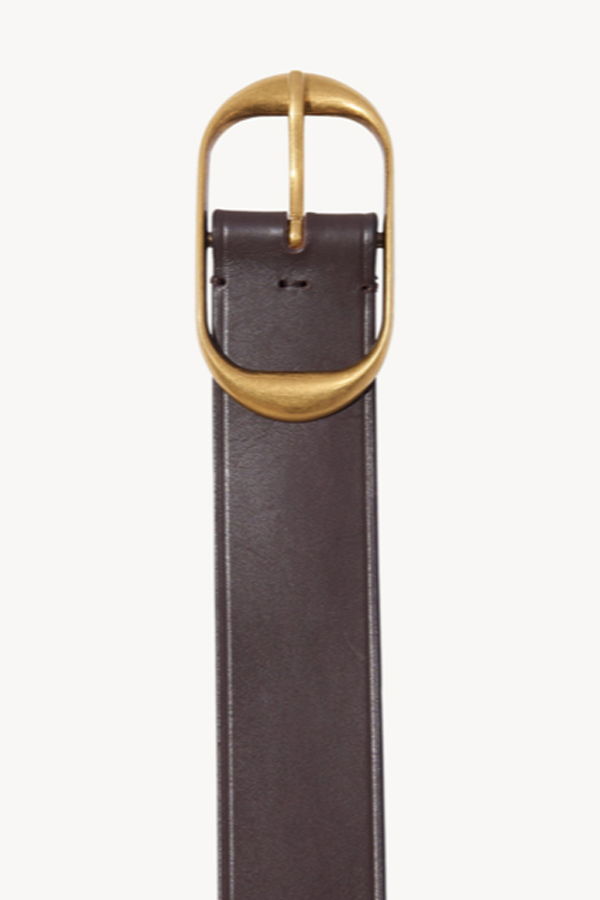 Nili Lotan Belt - Dark Brown/Antique Brass Buckle