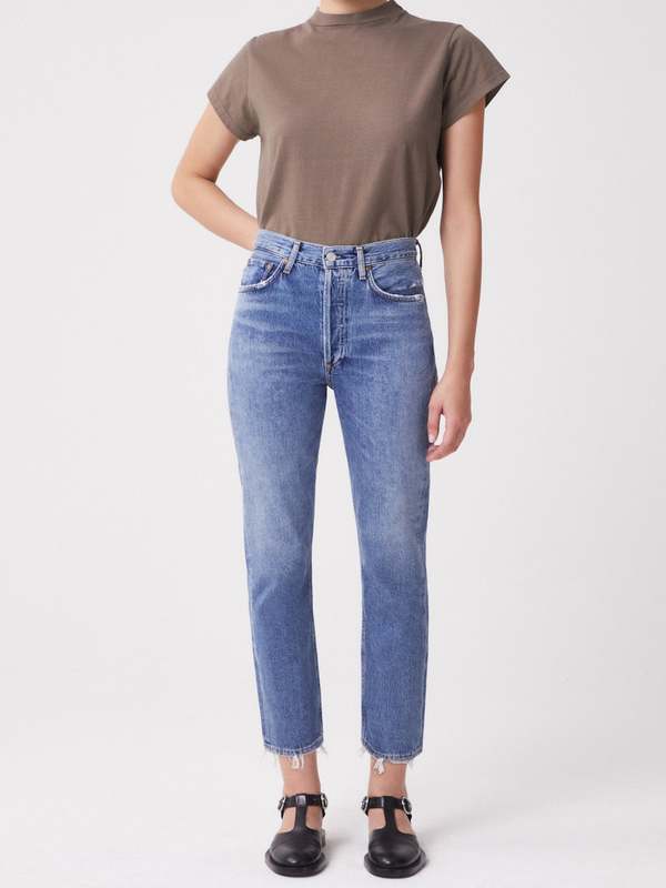 AGOLDE Riley Crop - Frequency | Garmentory