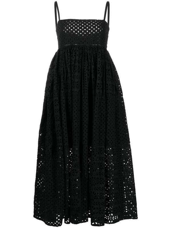 open lace back dress Rhodes Dress in Pure White main image 0