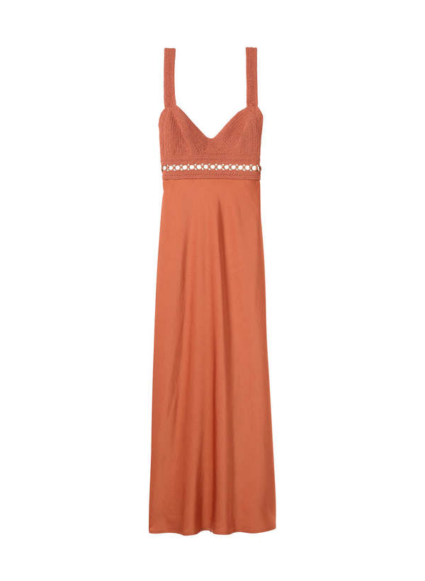A.L.C. Talia Satin Midi Dress - burnt terracotta | Garmentory A.L.C. Talia Satin Midi Dress - burnt terracotta | Garmentory