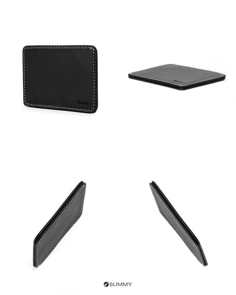 R1S2 1-Pocket 2-Slot Wallet (83mm) - Black