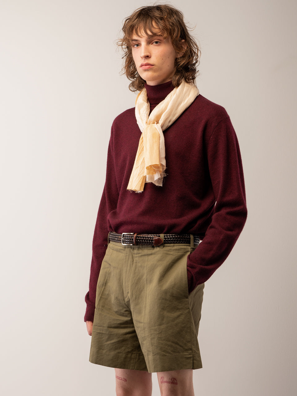 PURECASHMERE NYC Turtleneck Sweater - Burgundy | Garmentory
