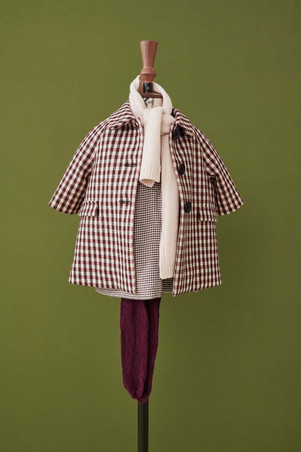 CHEE BABY COAT - BROWN/CREAM CHECK | Garmentory 