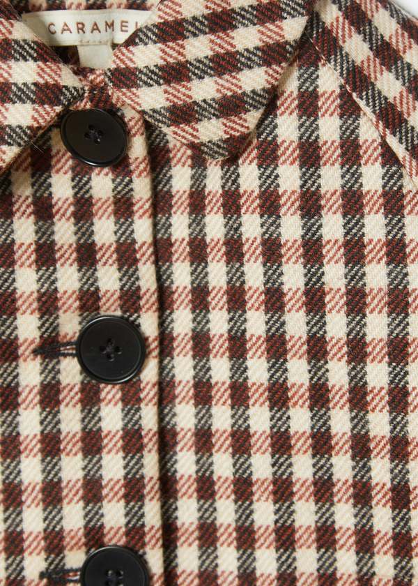 CHEE BABY COAT - BROWN/CREAM CHECK | Garmentory 