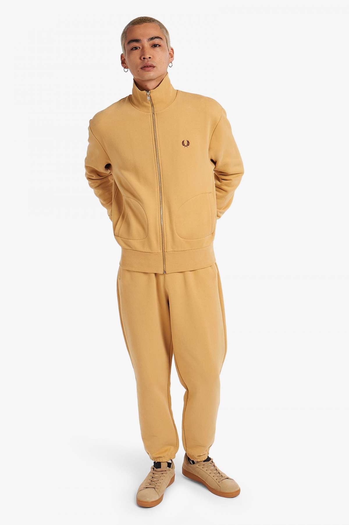FRED PERRY Reissues Loopback Track J4838 Jacket - Desert | Garmentory