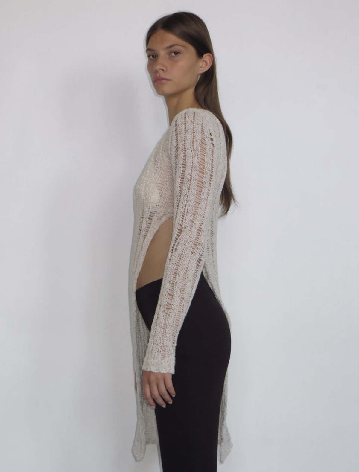 Paloma Wool Spritz Asymmetrical LS Knit Top - Ecru | Garmentory