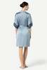 NK IMODE Alice Feminine Lounge Short Silk Kimono - Ice Blue - Thumbnail 3