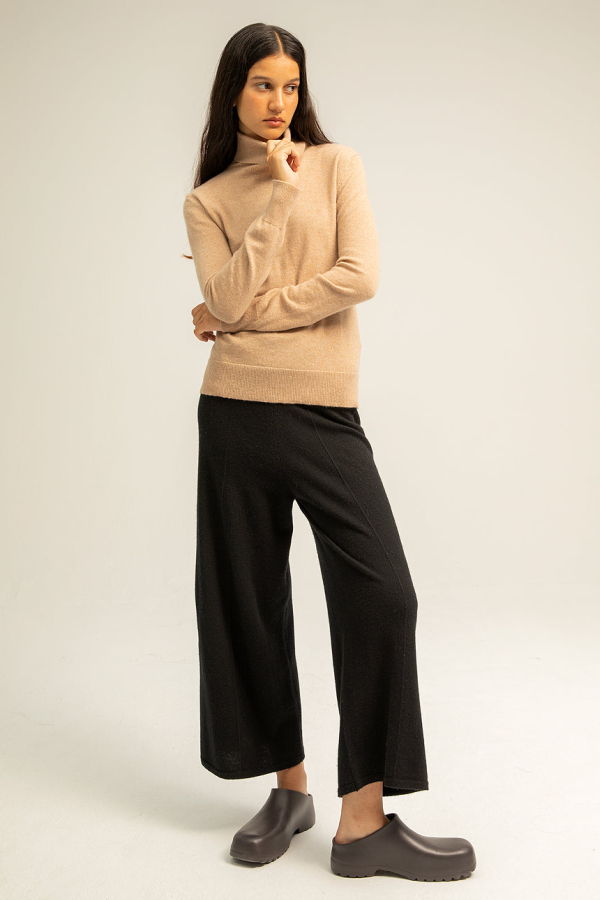 PURECASHMERE NYC Loose Fit Pants - Black