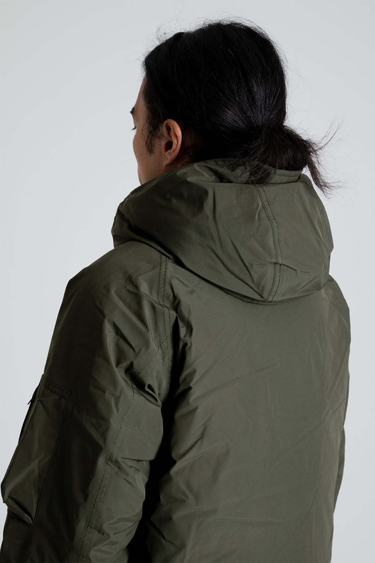 Nanamica Goretex Down Coat Khaki Green Garmentory