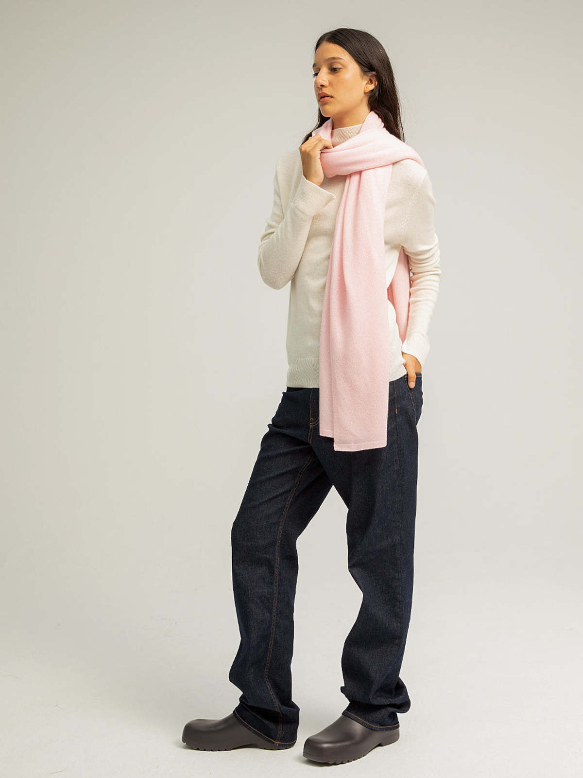 PURECASHMERE NYC Oversized Scarf - Pink Blush - Image 1 of 5