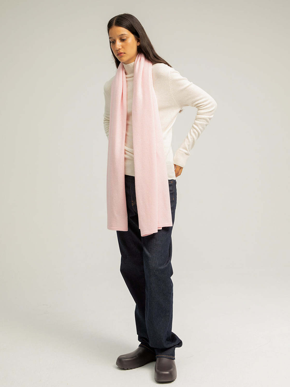 PURECASHMERE NYC Oversized Scarf - Pink Blush - Image 2 of 5