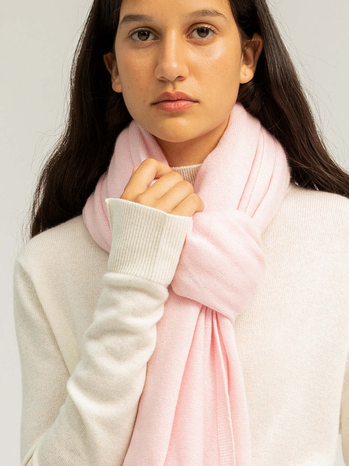 PURECASHMERE NYC Oversized Scarf - Pink Blush - Image 3 of 5