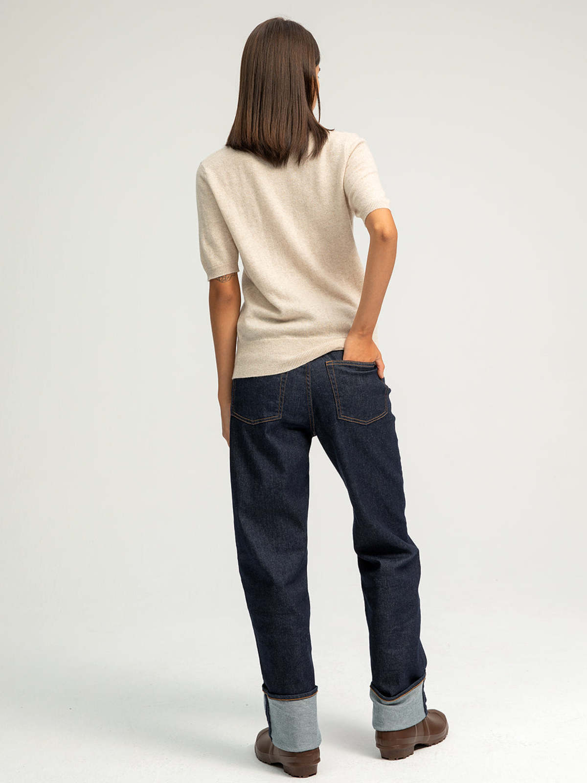 Plum L S Polo Dress Oatmeal