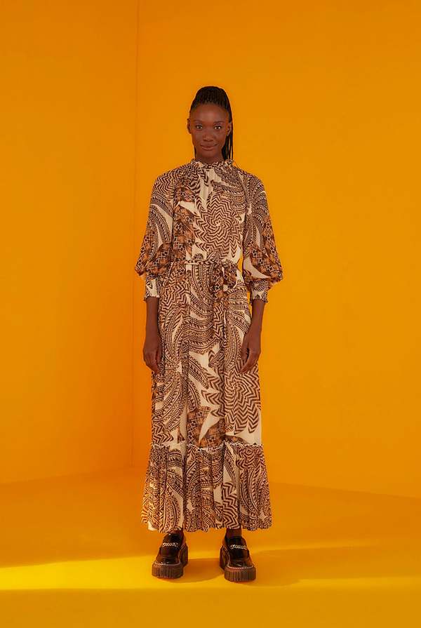 Farm Rio
 Yawanawa Vanahu Midi-Dress main image 0